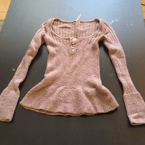 Free People sweater with button detail